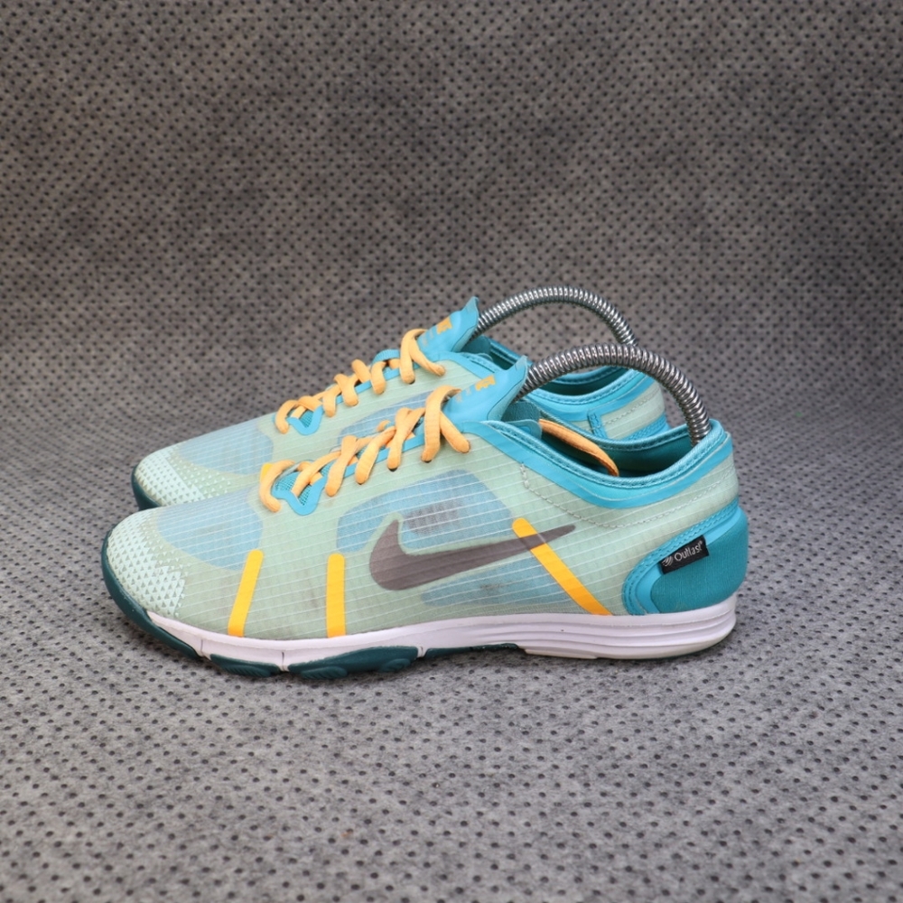 Nike Lunar Element Womens Blue Teal Athletic Comfort Walking Sneakers Sz 7.5